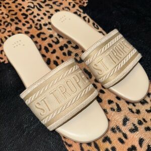 St. Tropez Cream Geometric Sandals